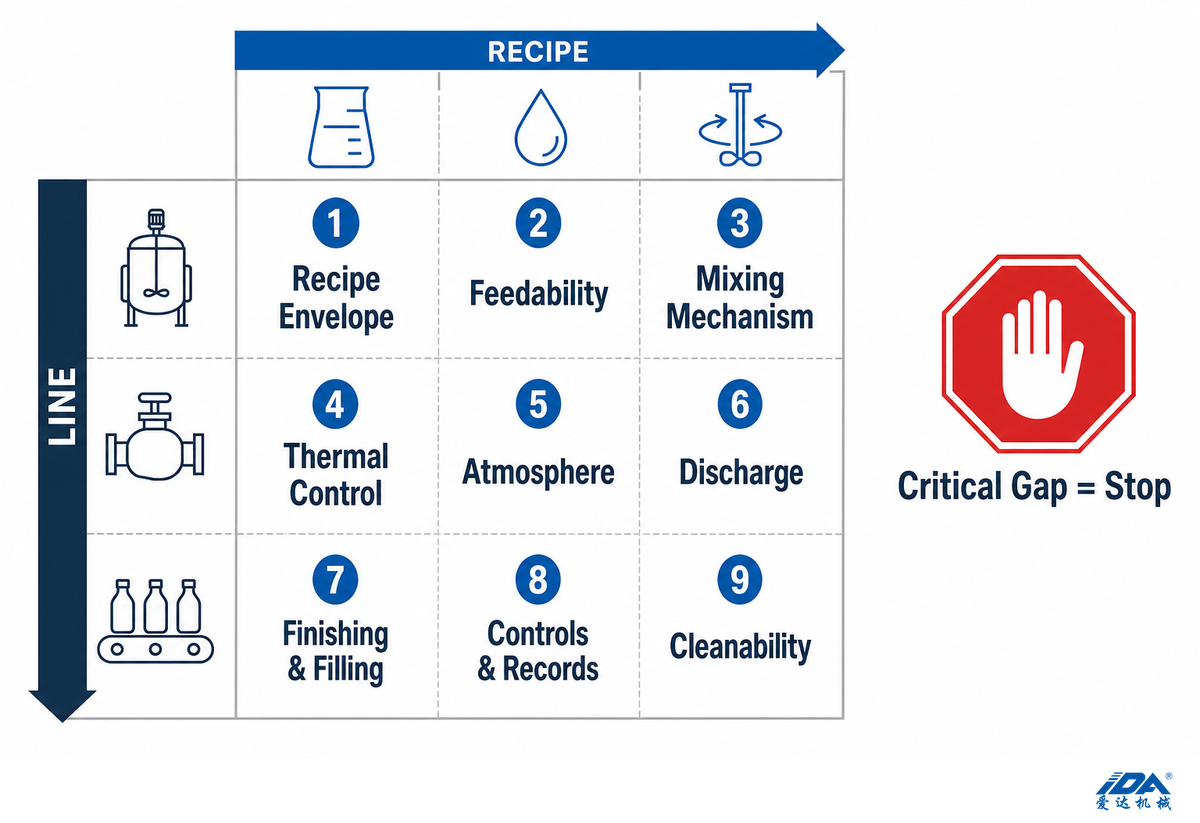 8. Use the 9-Gate Recipe-to-Line Fit Matrix — IDA Equipment