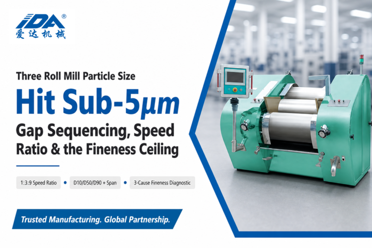 Three Roll Mill Particle Size: How to Hit Sub-5μm
