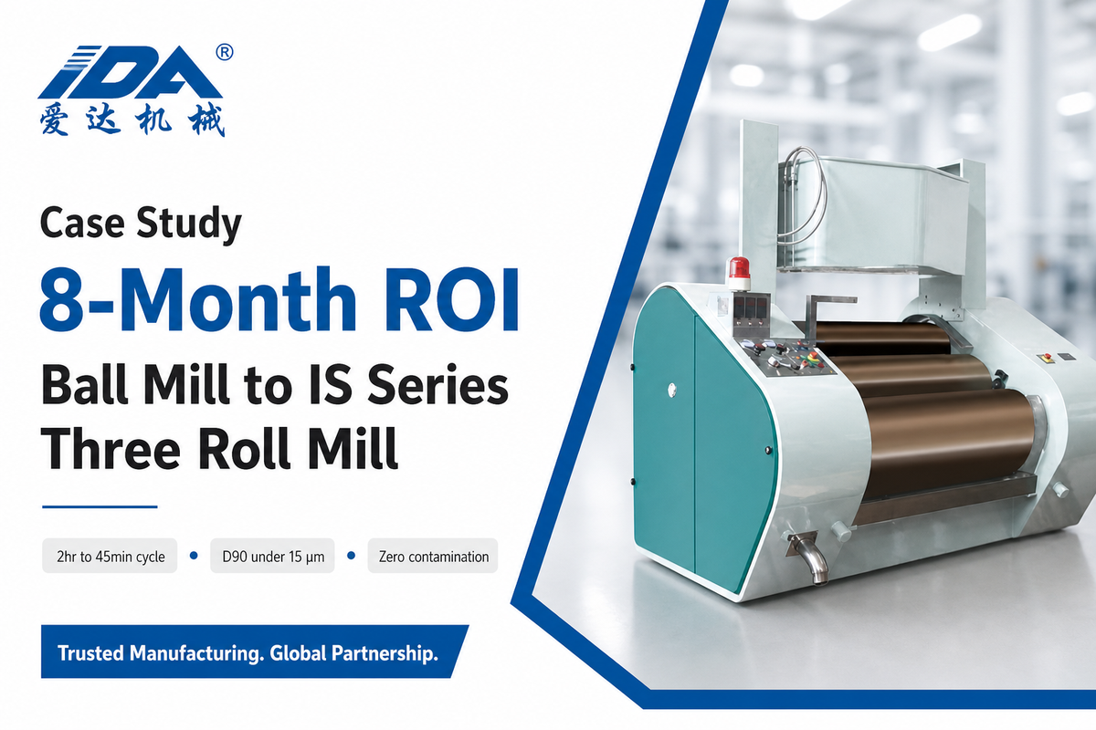 Real Case: An 8-Month Payback Converting From Ball Mill to Three Roll Mill — IDA