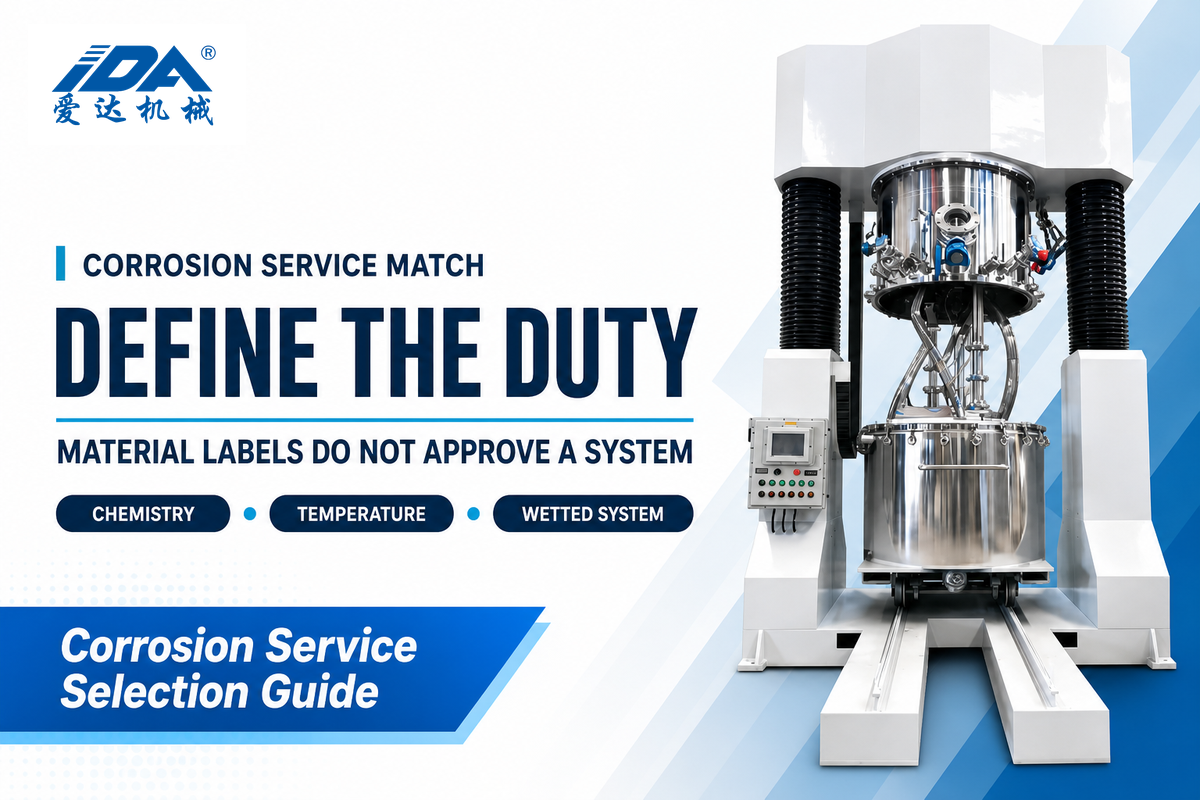 1. Corrosion Resistance Is a Service Match, Not a Material Label — IDA Equipment