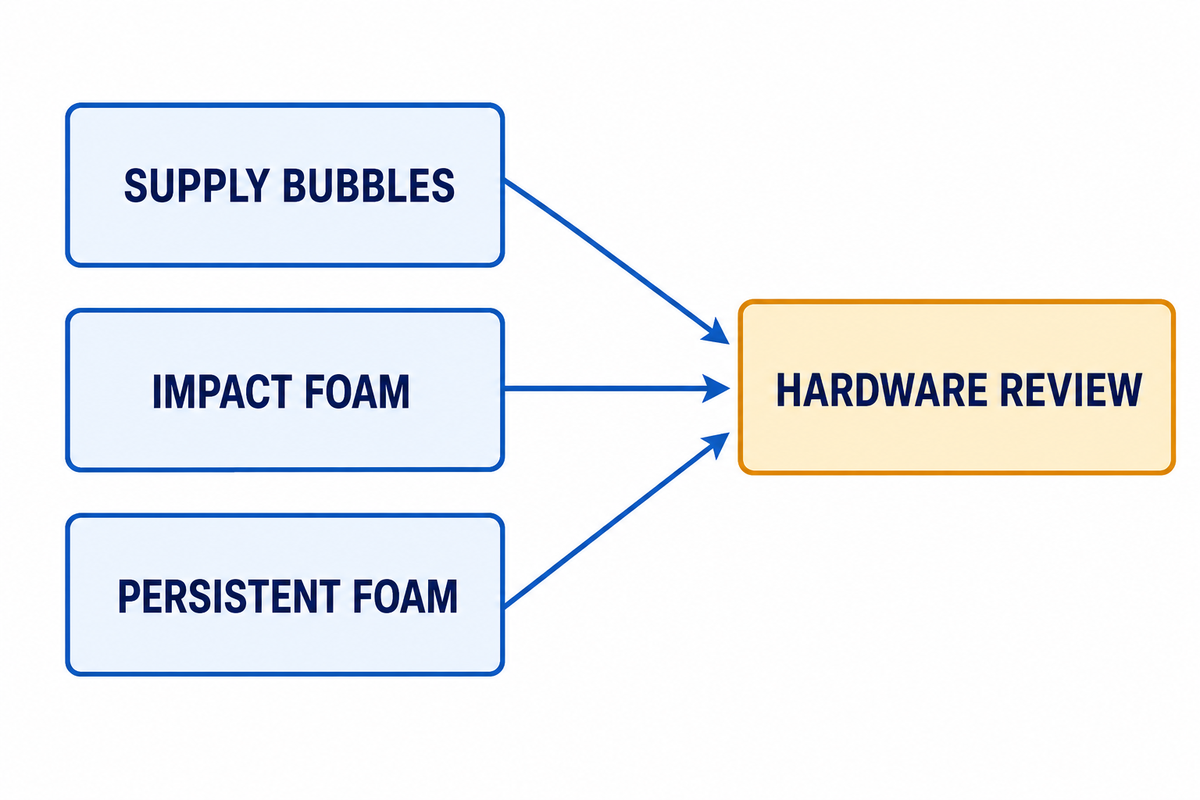 Foam mechanism to filling hardware decision map.